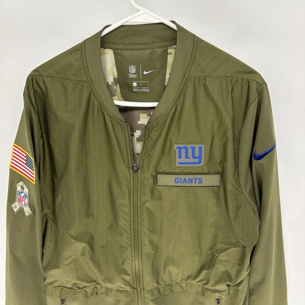 Nike Mens New York Giants Salute to Service Hybrid Jacket Mens Large Army Green